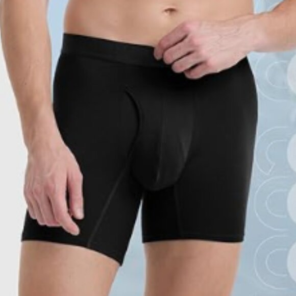 BAMBOO COOL Men's Underwear Boxer Briefs,SZ Lge Breathable Soft Moisture-Wick - Picture 4 of 5